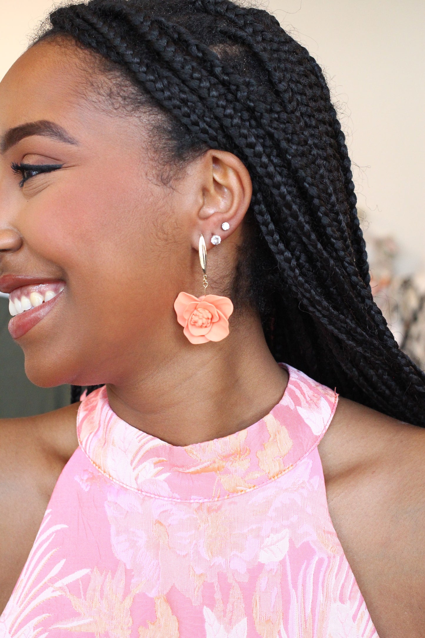 Vibrant Sorbet Halter Dress